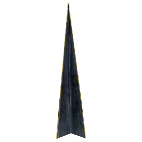 Northlight Triangular Christmas Tree Decoration - 15" - Blue and Gold {4}