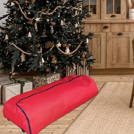 Simple Living Red Rolling Christmas Tree Storage Bag for Trees Up to 7.5ft {4}