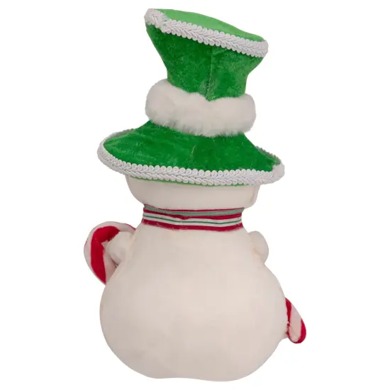 Northlight Snowman with Candy Cane Christmas Figure - 10" White {7}