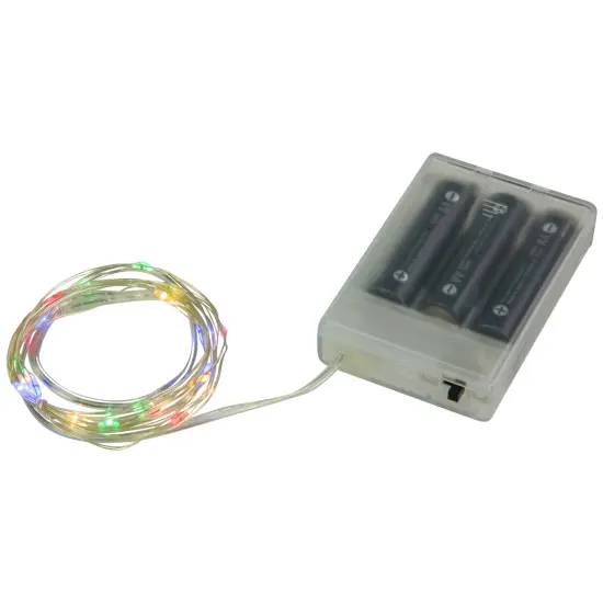 Northlight Micro Fairy Christmas Lights - LED Multi-Color - 6' Copper Wire - 20ct {7}