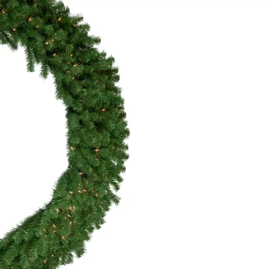 Northlight Pre-Lit Deluxe Dorchester Pine Artificial Christmas Wreath - 60" - Clear Lights Green {4}