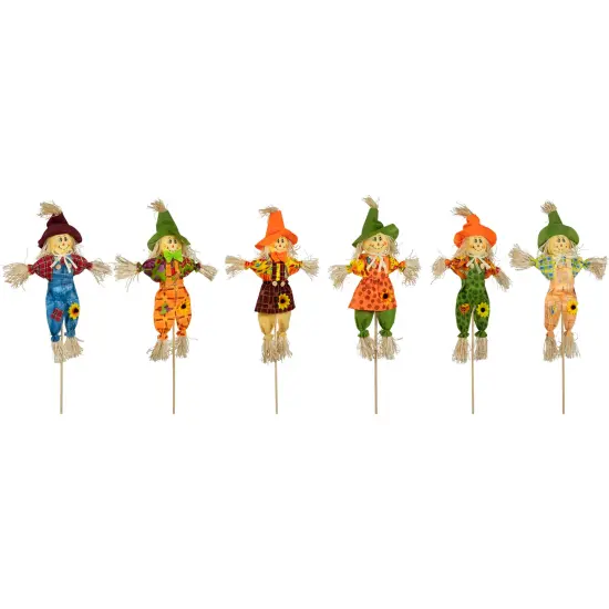 Northlight Scarecrow Fall Harvest Picks - 24" - Set of 6 Multi {6}