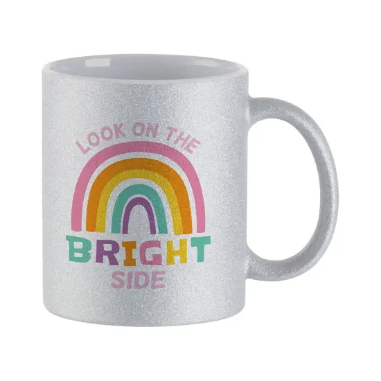 11oz Silver Glitter Ceramic Sublimation Mugs - 6 Pack {3}