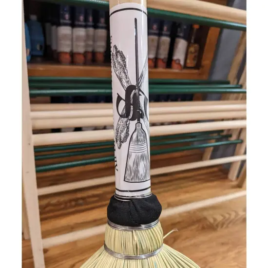 Lehman's Amish-Made Barn Broom - Large Authentic Corn Straw Broom with Hardwood Handle, Natural, 57 inches {6}