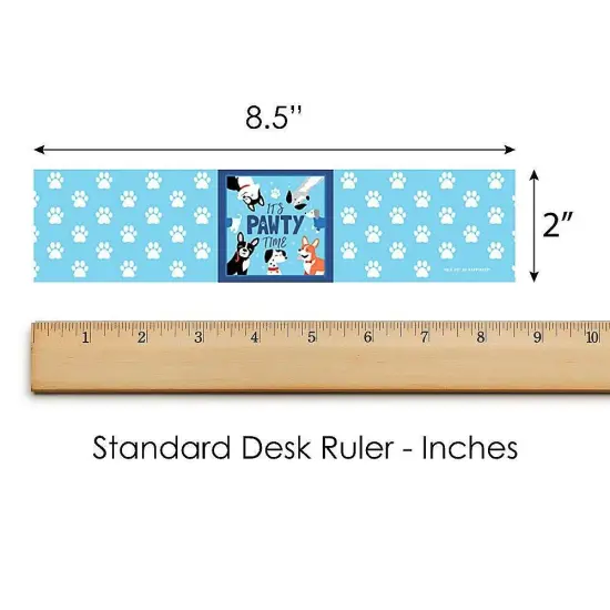 Big Dot of Happiness Pawty Like a Puppy - Dog Baby Shower or Birthday Party Water Bottle Sticker Labels - Set of 20 {6}