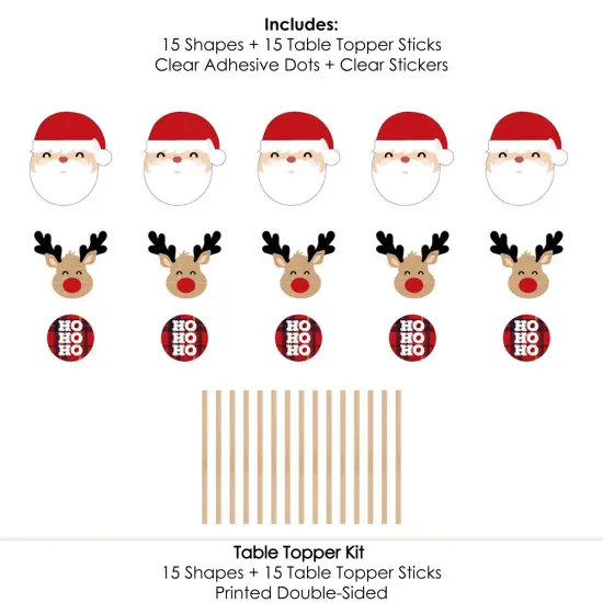 Big Dot of Happiness Jolly Santa Claus - Christmas Party Centerpiece Sticks - Table Toppers - Set of 15 {7}