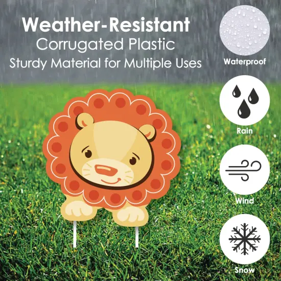 Big Dot of Happiness Funfari - Fun Safari Jungle Lawn Decorations - Outdoor Baby Shower or Birthday Party Yard Decorations - 10 Piece {6}