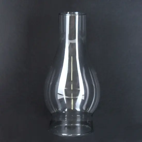 Clear Glass Smooth Top Oil Lamp Chimney 3" OD Base x 8 1/2" High {5}