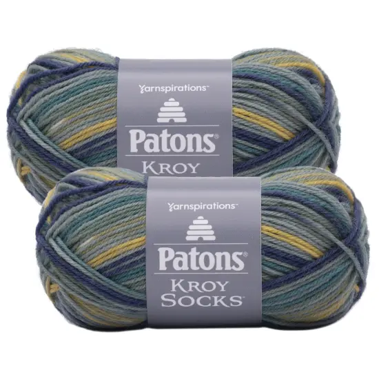 (Pack of 2) Patons Kroy Socks Yarn-Fifties Stripes {1}
