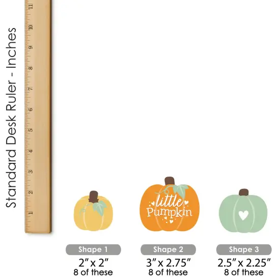 Big Dot of Happiness Little Pumpkin - DIY Shaped Fall Birthday Party or Baby Shower Cut-Outs - 24 Count {6}