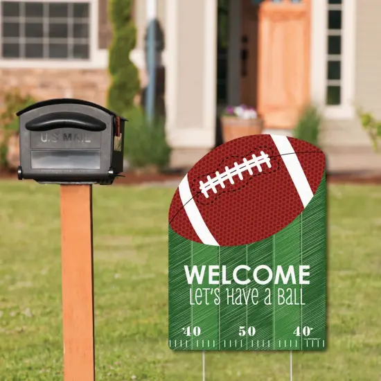 Big Dot of Happiness End Zone - Football - Party Decorations - Birthday Party or Baby Shower Welcome Yard Sign {3}