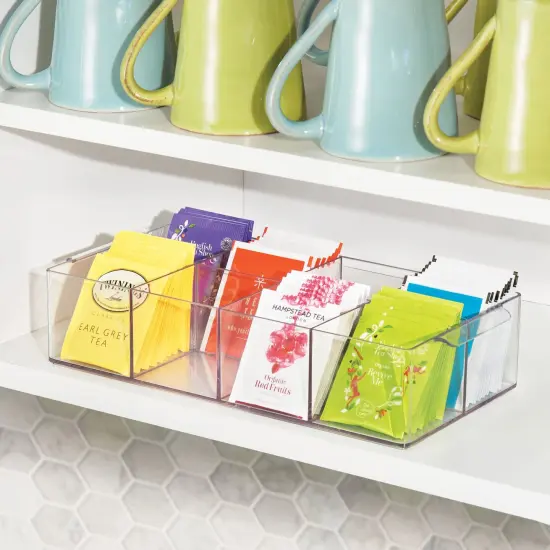 mDesign Plastic Tea Storage Organizer Caddy Tote, 8 Sections {2}