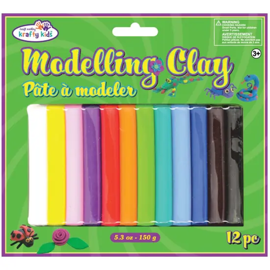 Krafty Kids Modeling Clay 150g 12/Pkg-Assorted {1}