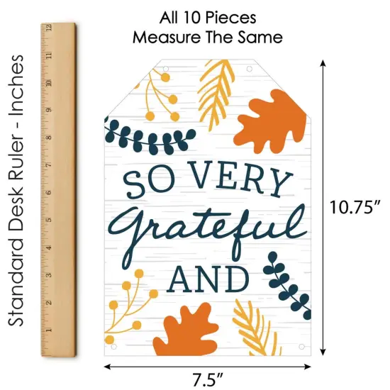 Big Dot of Happiness Happy Thanksgiving - Hanging Vertical Paper Door Banners - Fall Harvest Party Wall Decoration Kit - Indoor Door Decor {7}