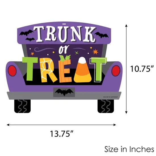 Big Dot of Happiness Trunk or Treat - Hanging Porch Halloween Car Parade Party Outdoor Decorations - Front Door Decor - 1 Piece Sign {7}