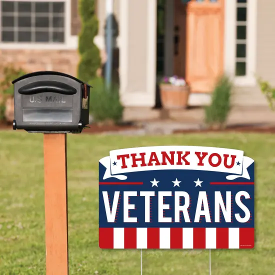 Big Dot of Happiness Thank You Veterans - Support Our Troops Yard Sign Lawn Decorations - Party Yardy Sign {3}