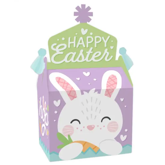 Big Dot of Happiness Spring Easter Bunny - Treat Box Party Favors - Happy Easter Party Goodie Gable Boxes - Set of 12 {1}