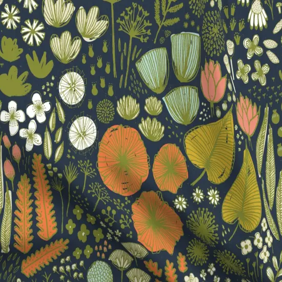 Various Fabrics by the Yard or Fat Quarter Botanical Mod Floral Greenery Foliage Bohemian Spring Garden Autumn Custom Printed Fabric by Spoonflower {5}