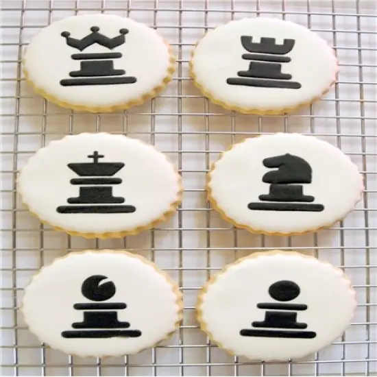 Chess Cookie Stencil Set | C486 by Designer Stencils | Cookie Decorating Tools | Baking Stencils for Royal Icing, Airbrush, Dusting Powder | Reusable Plastic Food Grade Stencil for Cookies | Easy to Use & Clean Cookie Stencil {2}