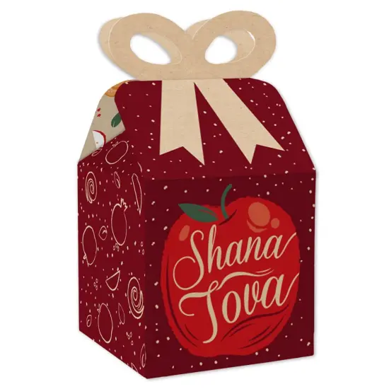 Big Dot of Happiness Rosh Hashanah - Square Favor Gift Boxes - New Year Bow Boxes - Set of 12 {1}
