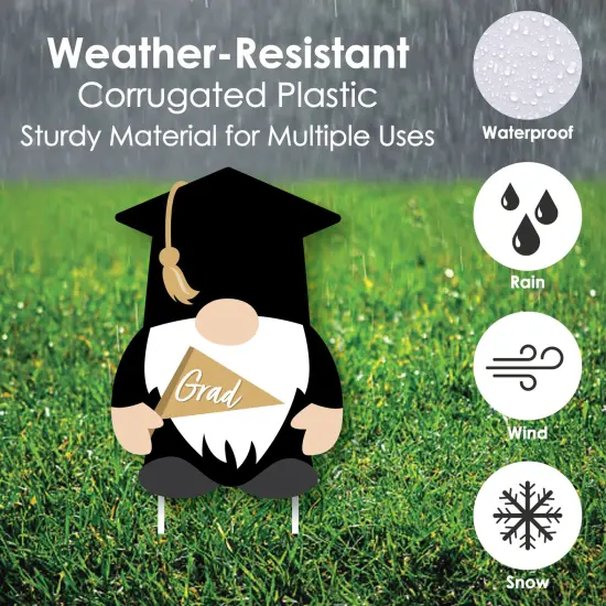 Big Dot of Happiness Grad Gnomes Outdoor Decorations - Graduation Yard Signs - Set of 8 {4}