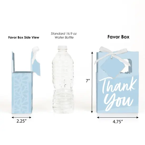 Big Dot of Happiness Dusty Blue Elegantly Simple - Guest Party Favor Boxes - Set of 12 {3}
