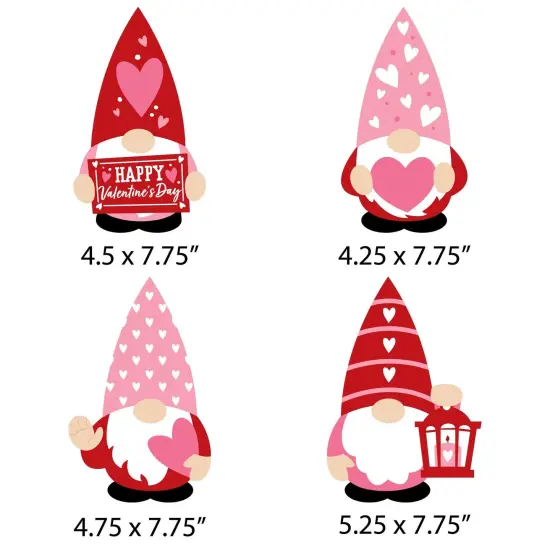 Big Dot of Happiness Valentine Gnomes - Decorations DIY Valentine&rsquo;s Day Party Essentials - Set of 20 {7}