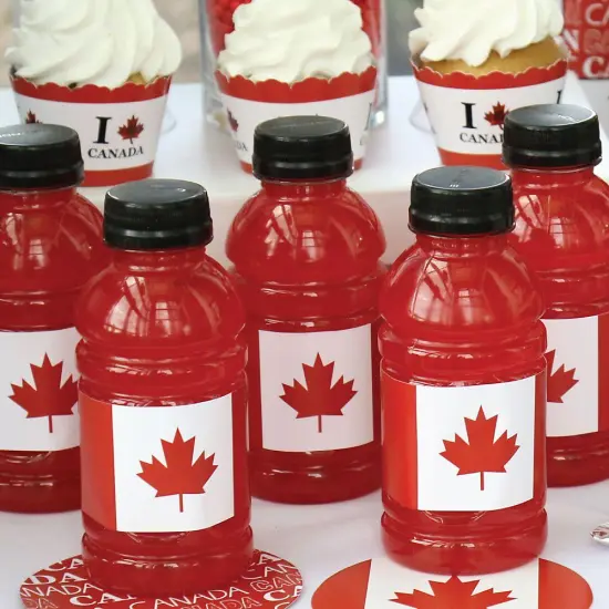 Big Dot of Happiness Canada Day - Canadian Party Water Bottle Sticker Labels - Set of 20 {7}