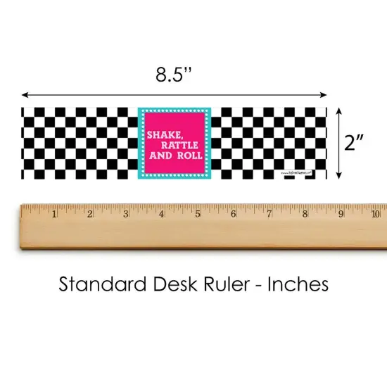 Big Dot of Happiness 50's Sock Hop - 1950s Rock N Roll Party Water Bottle Sticker Labels - Set of 20 {6}