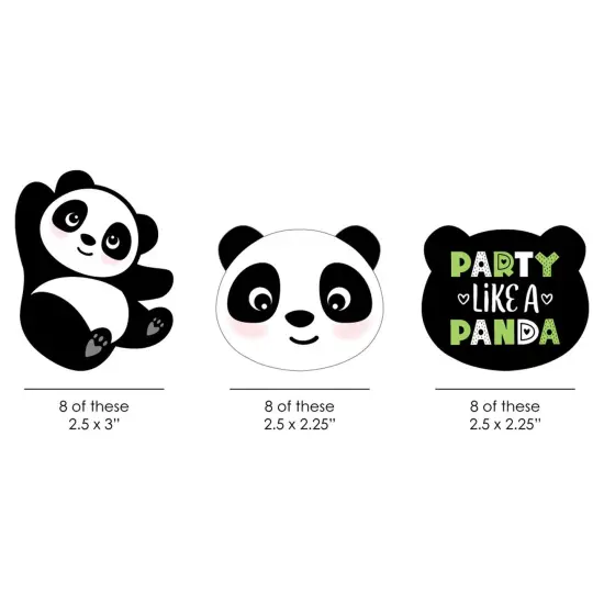 Big Dot of Happiness Party Like a Panda Bear - DIY Shaped Baby Shower or Birthday Party Cut-Outs - 24 Count {3}