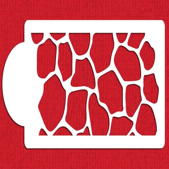 Giraffe Skin Cake Stencil | C453 by Designer Stencils | Cake Decorating Tools | Baking Stencils for Royal Icing, Airbrush, Dusting Powder | Reusable Plastic Food Grade Stencil for Cakes | Easy to Use & Clean Cake Stencil {1}