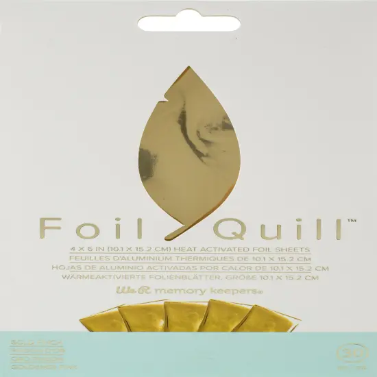 We R Foil Quill Foil Sheets 4"X6" 30/Pkg-Gold Finch {1}