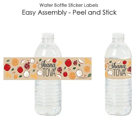 Big Dot of Happiness Rosh Hashanah - New Year Water Bottle Sticker Labels - Set of 20 {3}