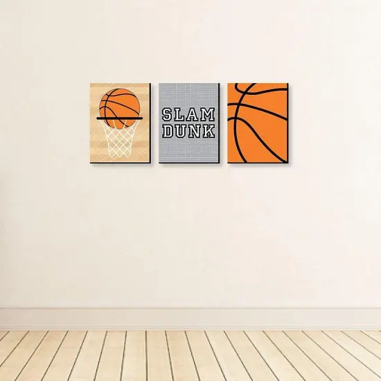 Big Dot of Happiness Nothin' but Net - Basketball - Sports Themed Nursery Wall Art, Kids Room Decor & Game Room Decor - 7.5 x 10 inches - 3 Prints {4}