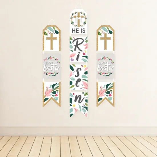 Big Dot of Happiness Religious Easter - Hanging Vertical Paper Door Banners - Christian Holiday Party Wall Decoration Kit - Indoor Door Decor {4}