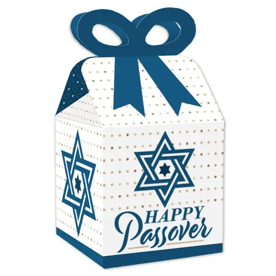 Big Dot of Happiness Happy Passover - Square Favor Gift Boxes - Pesach Party Bow Boxes - Set of 12 {1}