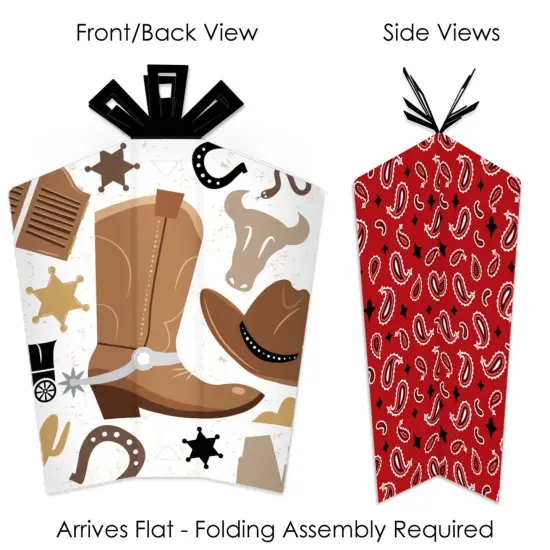 Big Dot of Happiness Western Hoedown - Table Decorations - Wild West Cowboy Party Fold and Flare Centerpieces - 10 Count {3}