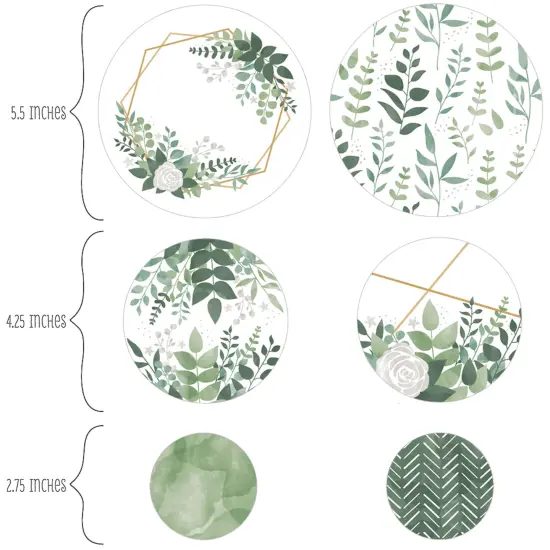 Big Dot of Happiness Boho Botanical - Greenery Party Giant Circle Confetti - Party Decorations - Large Confetti 27 Count {3}
