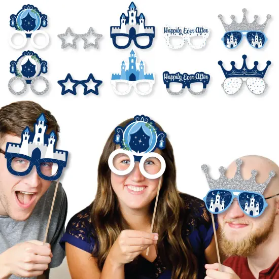 Big Dot of Happiness Fairy Tale Fantasy Glasses - Paper Card Stock Royal Prince and Princess Party Photo Booth Props Kit - 10 Count {3}