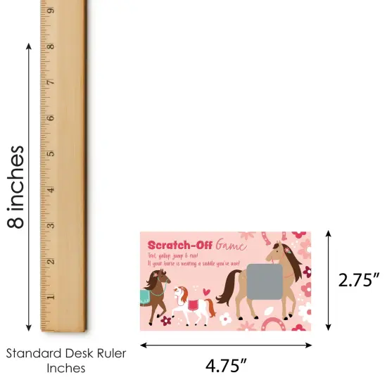 Big Dot of Happiness Run Wild Horses - Pony Birthday Party Game Scratch Off Cards - 22 Count {7}