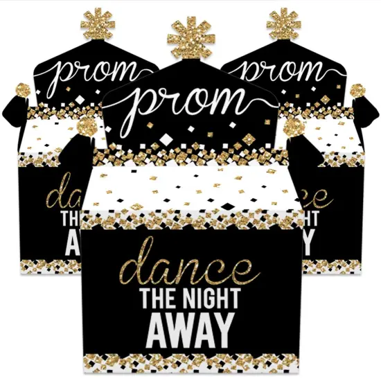 Big Dot of Happiness Prom - Treat Box Party Favors - Prom Night Party Goodie Gable Boxes - Set of 12 {3}