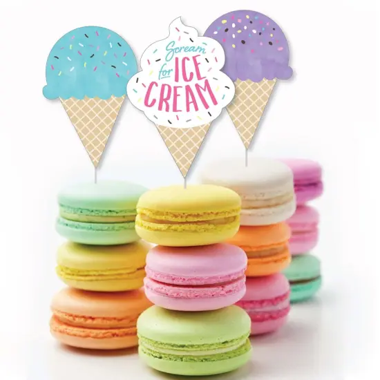 Big Dot of Happiness Scoop Up the Fun - Ice Cream - DIY Shaped Sprinkles Party Cut-Outs - 24 Count {4}