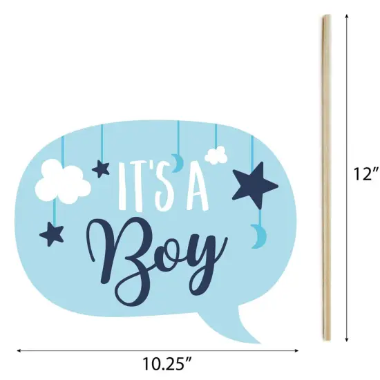 Big Dot of Happiness It's a Boy - Blue Baby Shower Photo Booth Props Kit - 20 Count {7}