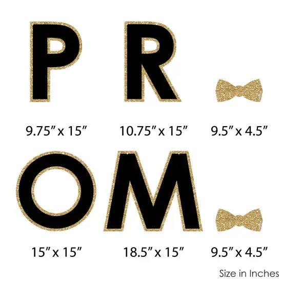 Big Dot of Happiness Prom - Large Prom Night Party Decorations - Prom - Outdoor Letter Banner {7}