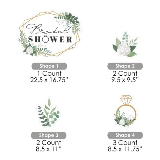 Big Dot of Happiness Boho Botanical Bride - Yard Sign and Outdoor Lawn Decorations - Greenery Bridal Shower and Wedding Party Yard Signs - Set of 8 {7}