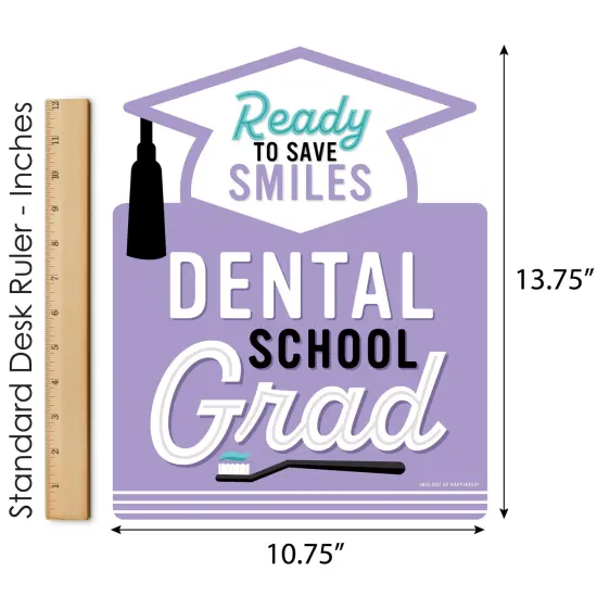 Big Dot of Happiness Dental School Grad - Outdoor Lawn Sign - Dentistry and Hygienist Graduation Party Yard Sign - 1 Piece {6}