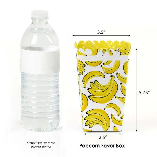Big Dot of Happiness Let's Go Bananas - Tropical Party Favor Popcorn Treat Boxes - Set of 12 {3}