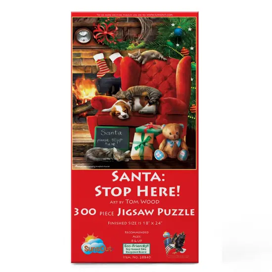 Sunsout Santa Stop Here 300 pc Christmas Jigsaw Puzzle 28840 {4}