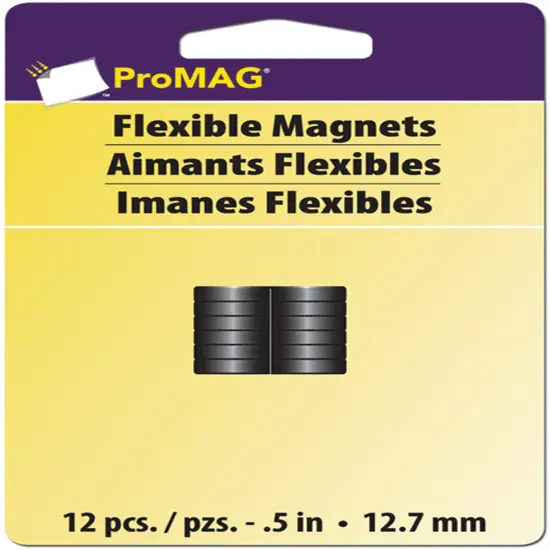 ProMag Flexible Round Magnets 12/Pkg-.5" {1}