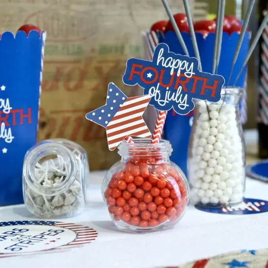 Big Dot of Happiness 4th of July - DIY Shaped Party Cut-Outs for Independence Day - 24 Count {6}